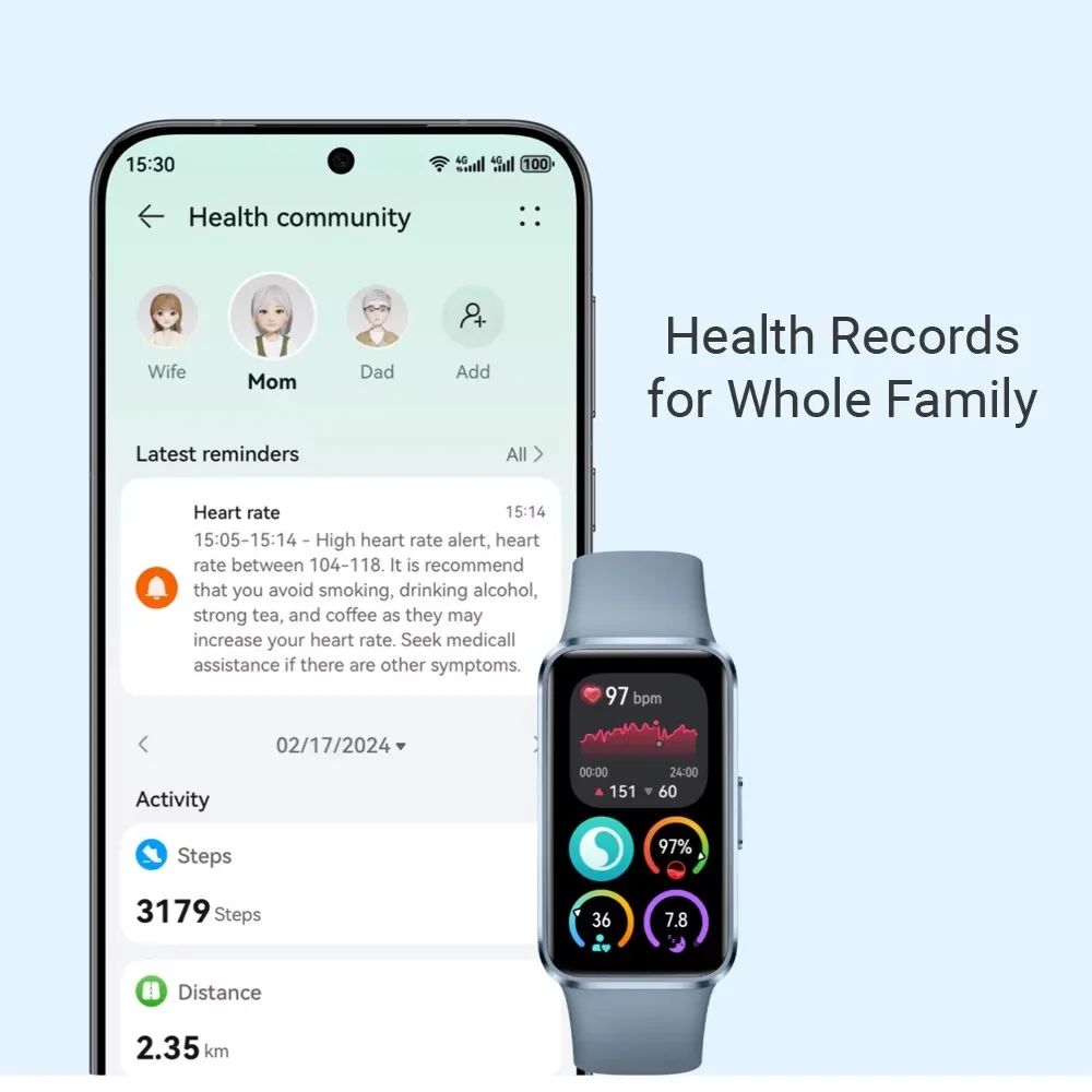 HUAWEI Band 10 Smartwatch – Original Fitness Tracker with Sleep Tracking, Health Monitor & 14-Day Battery