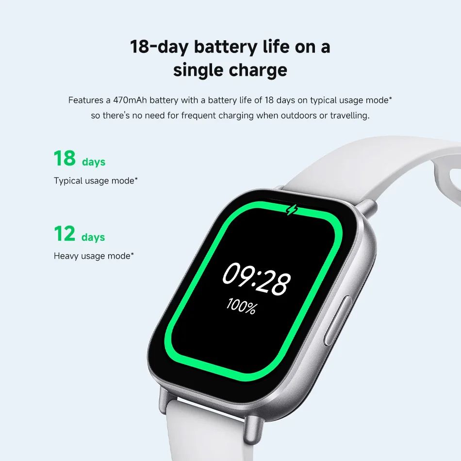 Global Version Xiaomi Redmi Watch 5 Active Smartwatch with Bluetooth Calling, 2.0" Display, 18-Day Battery Life & 140+ Workout Modes